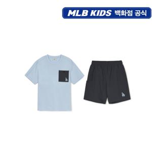 MLB키즈 아웃도어 반팔포켓 반팔세트 (7AS1B065307SBL)