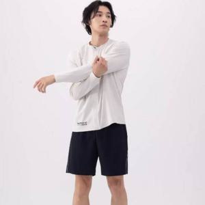 아레나  남성) 애쉬 레저 집업 래쉬가드 세트(A4BM1PC71GRY)
