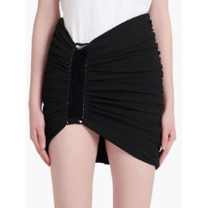 발망 비대칭 블랙 미니스커트 499311