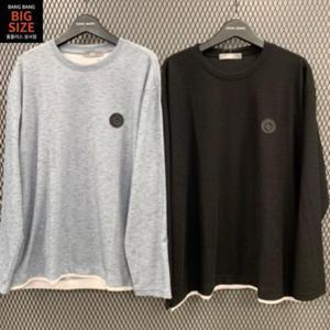 뱅뱅빅사이즈 HC04 봄남성레이어드 라운드긴팔티 BTL108
