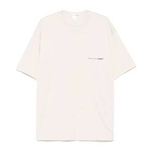 꼼데가르송 화이트 크루넥 프린트 티셔츠 FOT023S25 BEIGE