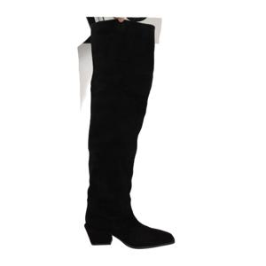 파리텍사스 블랙 스웨이드 오버더니 부츠 PX1703 XV003BLACK
