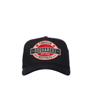 Dsquared2 로고 패치 디스트레스드 트러커 캡 BCM062105C00001 2124 TP934860423