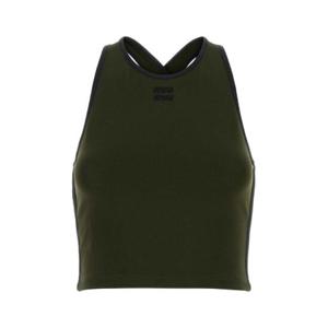 미우미우 로고 자수 라운드넥 탑 MT2071SOOO16T3 F0161 TP936529769