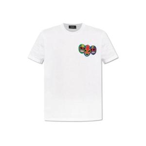Dsquared2 패치 디테일 크루넥 티셔츠 S71GD1563S22743 100 TP934569806