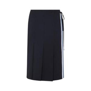 마르니 플리츠 드로스트링 미디 스커트 GOMA0741Q0TW839 00B99BLUBLACK TP944654943