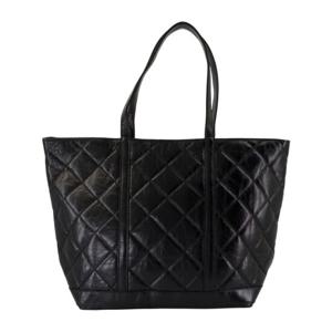 바네사 브루노 XL 블랙 퀼티드 쇼퍼 백 2EVD84 V40373 999 NOIR