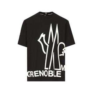 Moncler Grenoble 로고 프린트 크루넥 티셔츠 8C0000783927 999 TP935505299