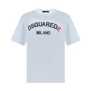Dsquared2 로고 프린트 크루넥 티셔츠 S74GD1352D20020 100 TP934933317