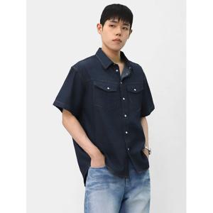 [빌리버스] 남성 데님 셔츠 웨스턴 캐주얼 청남방 BXR053
