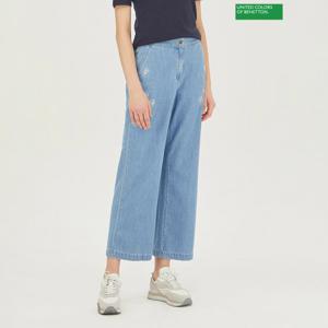베네통 꽃 자수 해지 팬츠 BADP07341_IN