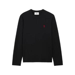 AMI Paris 하트 자수 긴소매 티셔츠 H25BFUTS235724