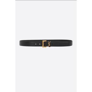 SAINT LAURENT Cassandre belt in grainy leather 634440DTI0W1000