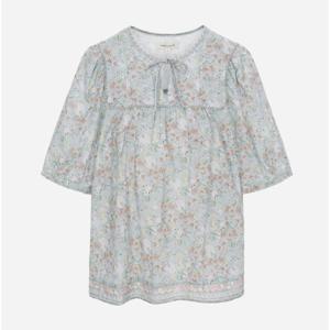 [써스데이아일랜드][여성]플라워 패턴 타이넥 블라우스(T254MBL228W)