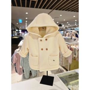 [블루독베이비] 25 FW(크림)SOFT 후드점퍼(45A1311101)출산 백일 돌 선물 간절기 조카 유아 아가패딩 (45A1
