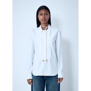 25 SS 구찌 여성 버튼 다운 홀스빗 셔츠 guc0261101wht