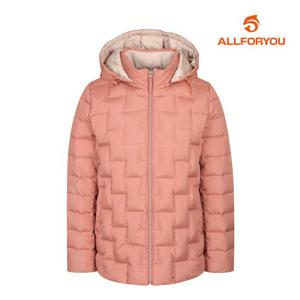 [올포유] 여성 후드 탈부착 지그재그 퀼팅 구스 다운 점퍼 ALDJL9431-301_G