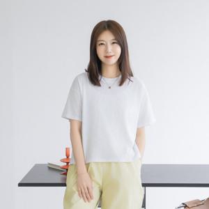 엄마옷 마담4060 심플 무지박스티셔츠 반팔 라운드넥-ZTE2507042-