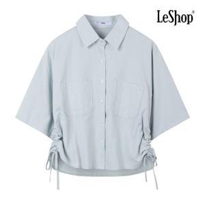 르샵  투 포켓 스트링 카라넥 셔츠 (BP7BL056A)