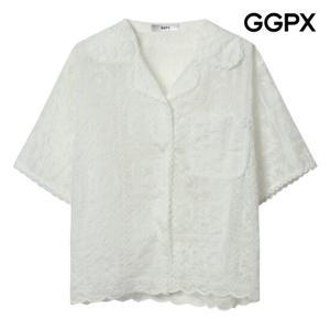 [GGPX] 더블 카라 자가드 레이스 셔츠 (GP7SH048F)