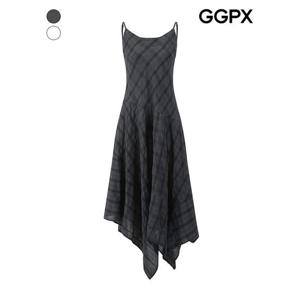 [GGPX]체크 패턴 언밸런스 뷔스티에 원피스 (GP7OP047F)