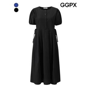 [GGPX]반오픈 사이드 리본 엠보 원피스 (GP7OP036F)