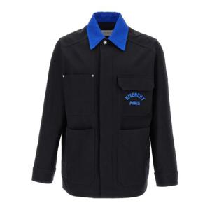 GIVENCHY Logo embroidery overshirt BM616H164P401