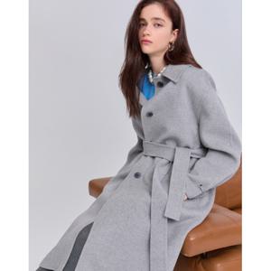 질스튜어트 뉴욕 여성 24FW 그레이 멜란지 울캐시미어혼방 코트 WJCO4D180G1