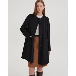 질스튜어트 뉴욕 여성 24FW 블랙 포켓배색 울캐시미어혼방 코트 WJCO4D760BK
