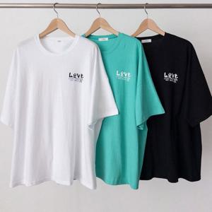 [아이우먼]빅사이즈나염티 U941L507 메이크스마일면티셔츠 NM
