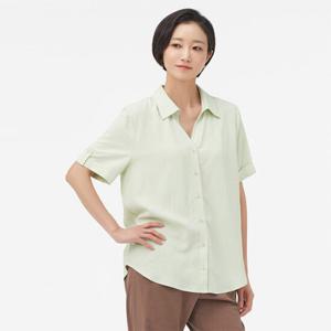 [빌드]BPMB451 리넨 롤업 셔츠/빅사이즈/미시/여성/여름