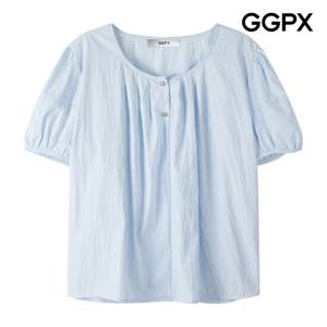 GGPX  투 버튼 핀턱 블라우스 (GP7SH053F)