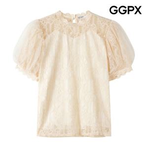 GGPX  퍼프 소매 로맨틱 레이스 블라우스 (GP7SH052F)