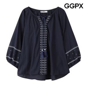 GGPX  에스닉 자수 프린지 블라우스 (GP7SH055F)