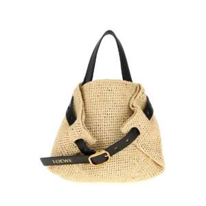 LOEWE Raffia mini Hole handbag ABESBESX02 NATURAL