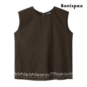 [보니스팍스] 에스닉 자수 슬리브리스 블라우스 (XP7SH017M0)