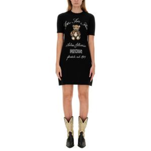 모스키노 미디 원피스 04905401 0555 BLACK