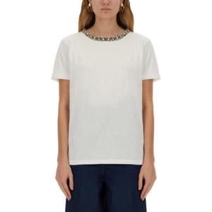 니나리찌 반팔 티셔츠 24AJTO021CO1075 U1000 WHITE