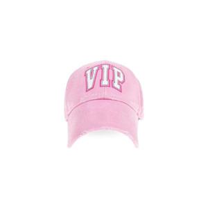 발렌시아가 VIP 팀 로고 디스트레스드 캡 837021410B2 2014BABYPINK TP946435826