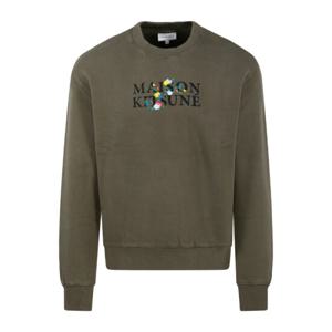 메종키츠네 플라워 콤포트 맨투맨 LM00308.KM0307 P384 MILITAR