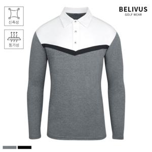 빌리버스 골프웨어 남자 카라티 BGLT021 기능성 긴팔티
