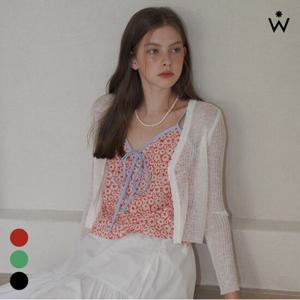 [위시드]플라워 리본 배색 나시 (WIBBVT001)