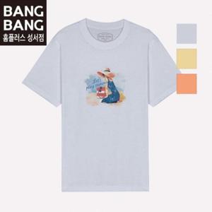 뱅뱅 HC04 여성 라운드 프린트얇은면 반팔티셔츠 NTK543