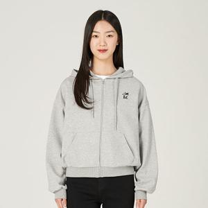 [잠뱅이]여성) 1도자수 크롭 후드 집업_AO5WIZ989-MG