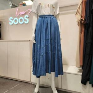 수스 HC04 단 플레어 데님스커트 S242BSK455