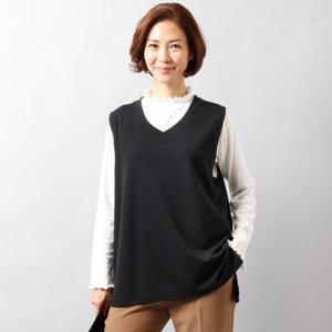 [아이우먼]빅사이즈기본조끼 3300L409 언발심플베스트 WW