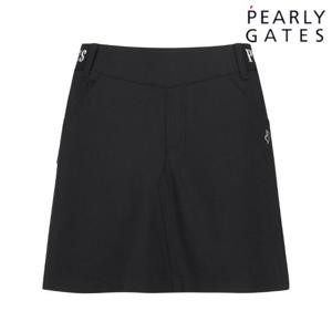 파리게이츠 (521D3PC207BK) 여성 로고 밴딩 언발 플라운스 스커트