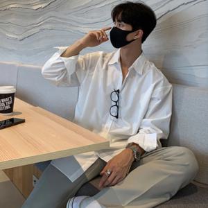 [리빌모아]남자 루즈핏 기본 캐주얼 드레프트 셔츠 LD-SHA-SSIS6