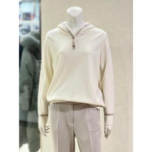 벨리시앙 세이브존01 울 라인  배색 후드 넥 니트(2color) KT2409ASD