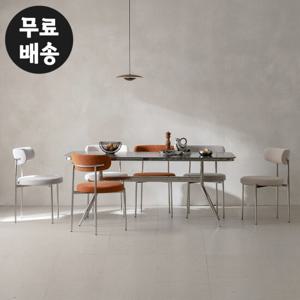뮤덴 포세린 세라믹 6인용 식탁세트(1800/아트블랙)